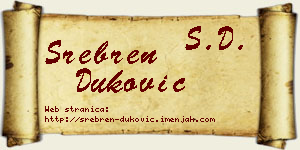 Srebren Duković vizit kartica